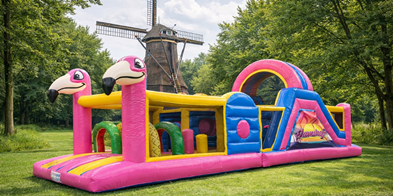 Stormbaan, hindernisbaan flamingo huren
