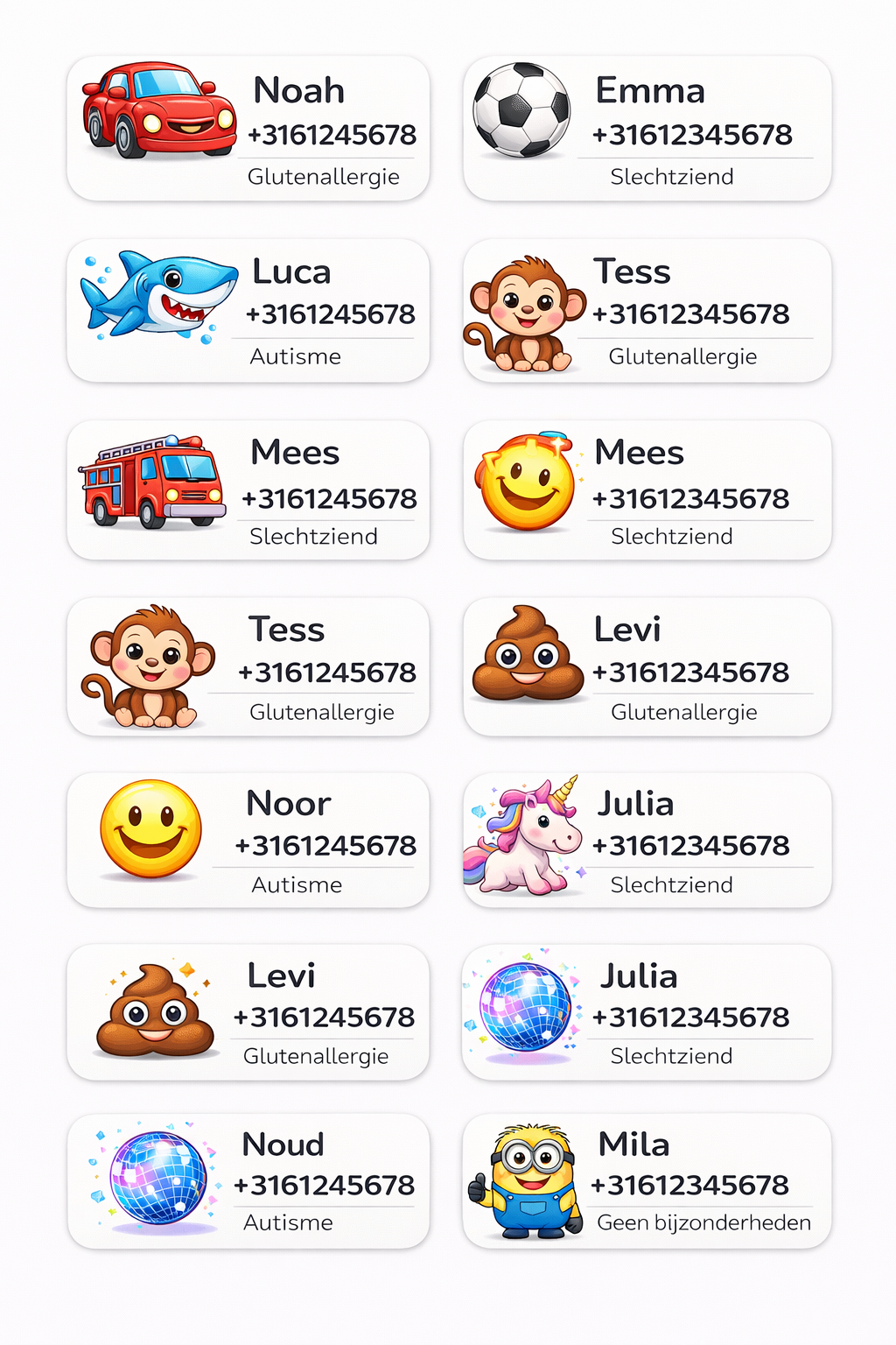 SOS tattoo kind voorbeeld