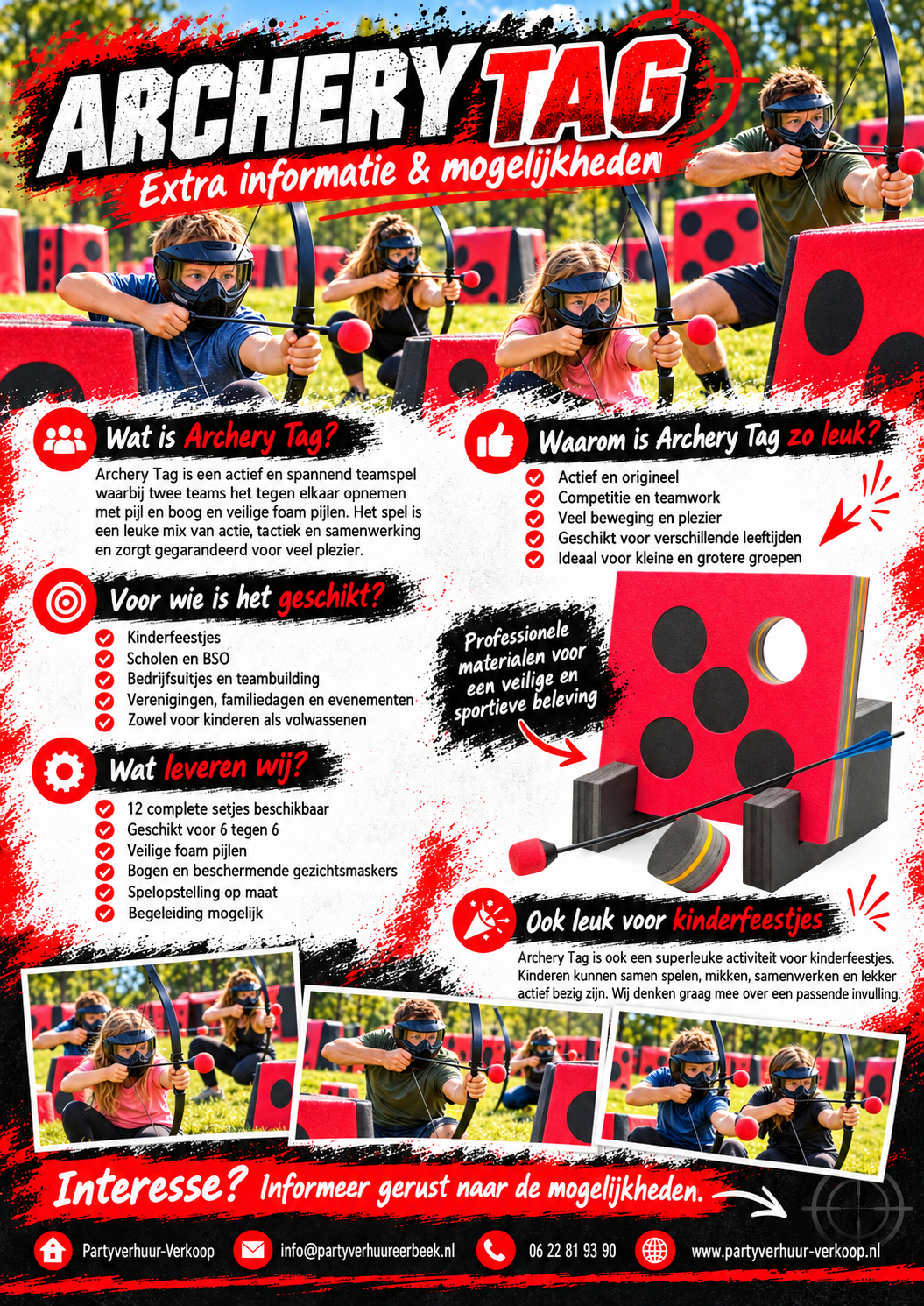 Archery Tag informatie en mogelijkheden