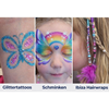 Schminken + Glittertattoos + Hairwraps Schminken + Glittertattoos + Hairwraps