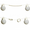 Bolverlichting 4 bollen / feestverlichting met krulsnoer 4 - 8 meter Wit