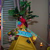 Tropisch tipi slaapfeestje met bloemen, lichtjes en vrolijke Hawai decoratie