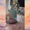 Unicorn Tipi Slaapfeestje met pastelkleuren, lichtjes en glitters in droomstijl