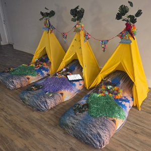 Tropisch / Hawai Tipi Slaapfeestje