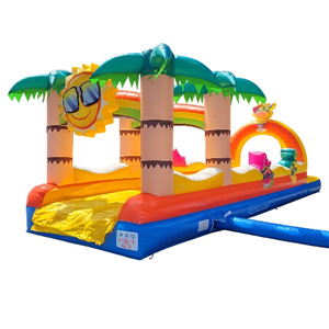 Buikschuifbaan zomers thema strand