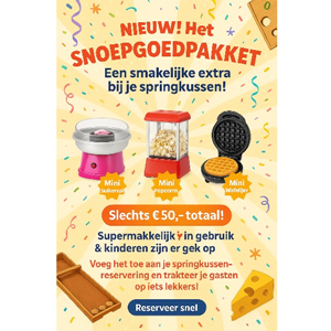 Snoepgoedpakket – Suikerspin, popcorn & wafels