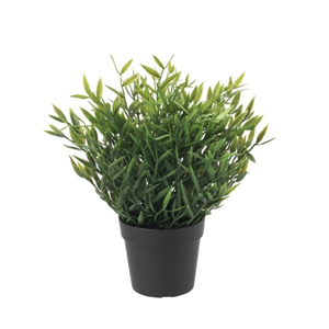 Kunstplant inclusief aluminium pot. 20 cm hoog.