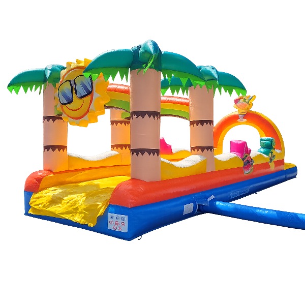 Buikschuifbaan zomers thema strand Buikschuifbaan zomers thema strand