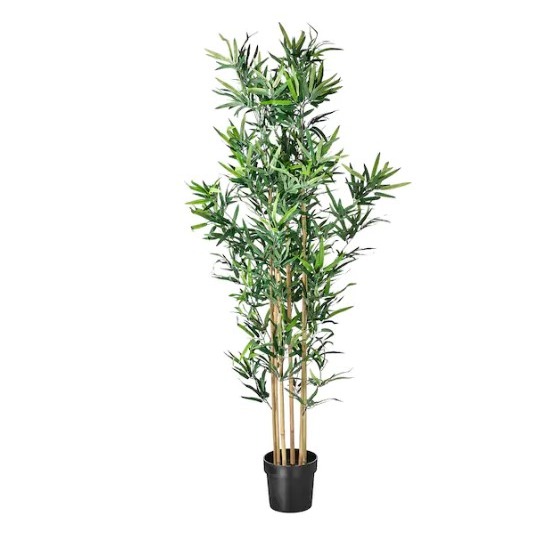Kunstplant, Bamboe groen. 175 cm hoog.